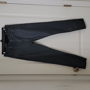 Ag Adriano Goldschmied Size 27R "The Farrah" Coated Jean in Gray, Excellent Cond